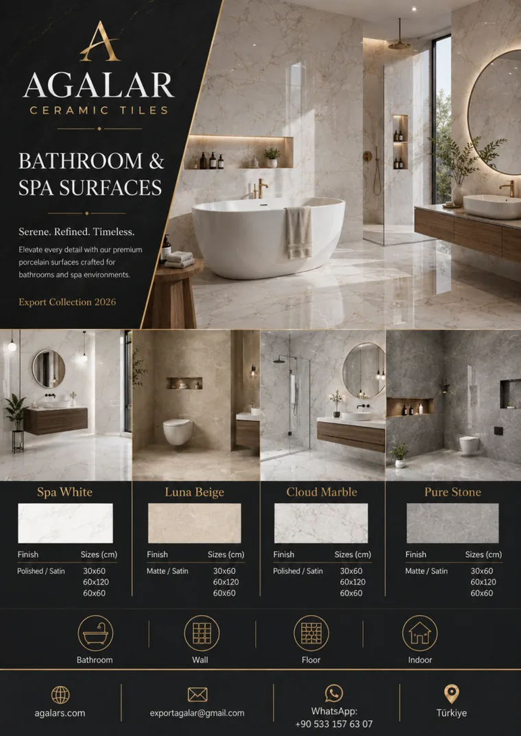 AGALAR Bathroom & Spa Surfaces catalog page