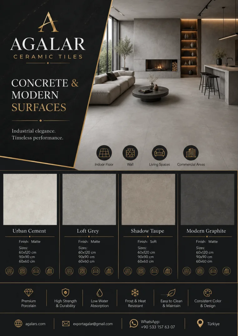 AGALAR Concrete & Modern Surfaces catalog page