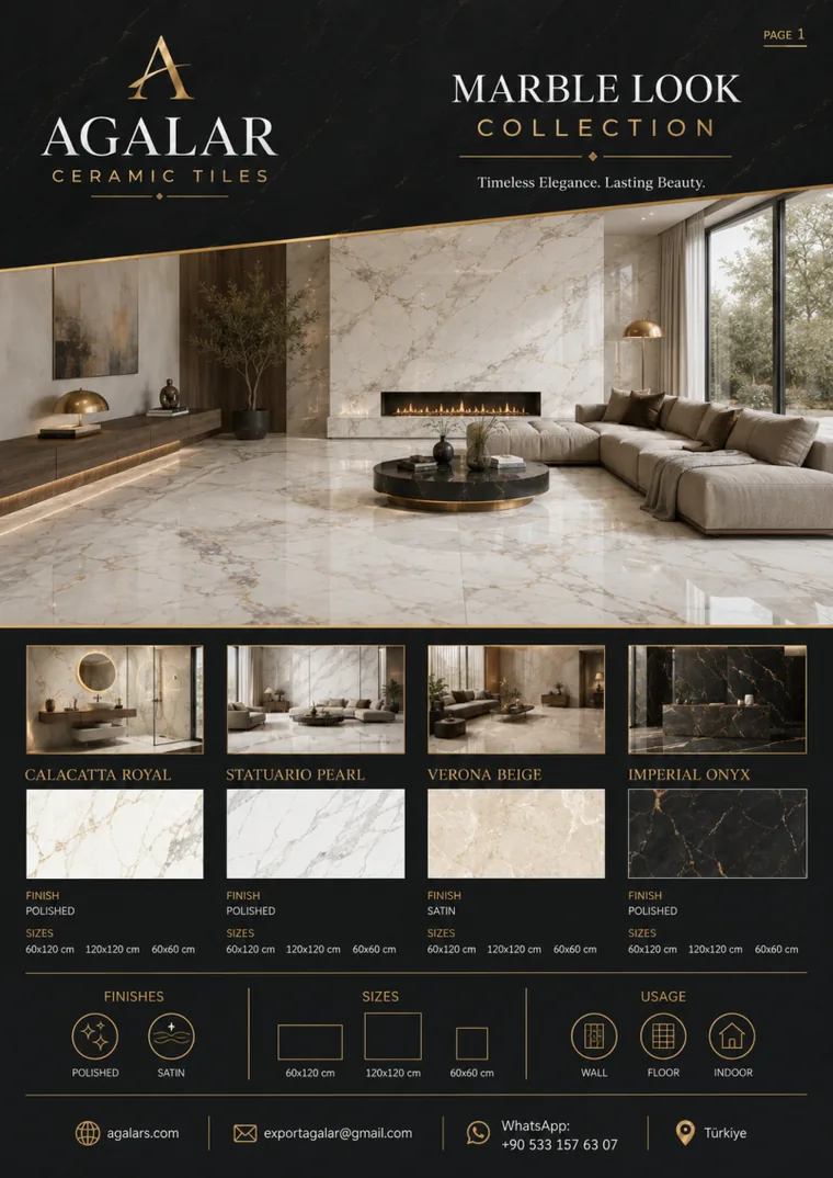 AGALAR Marble Look Collection catalog page